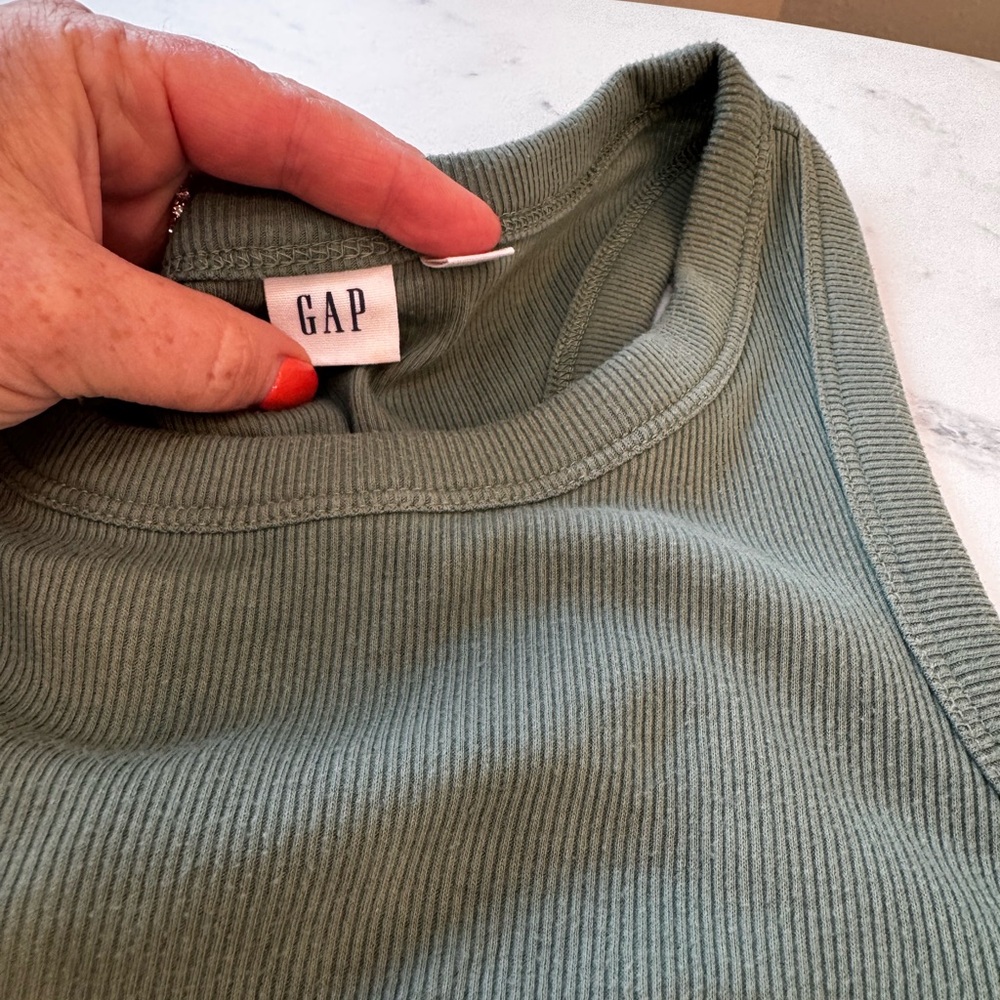 GAP linen/ tank top mixed fabric dress - Picture 4 of 5